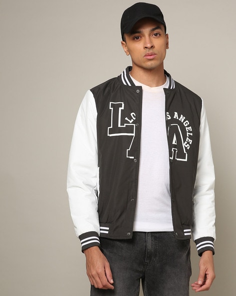 Buy Customize Varsity Jacket Letterman Baseball Bomber Style Wool Blend &  Genuine Cow Leather Sleeves Online in India - Etsy