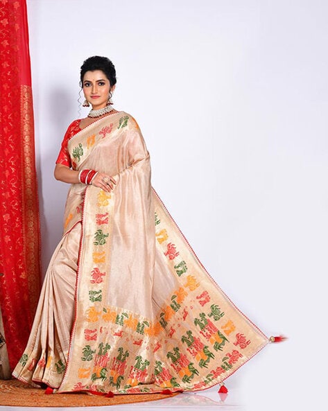 Buy Red Sarees for Women by Fashion Ritmo Online | Ajio.com