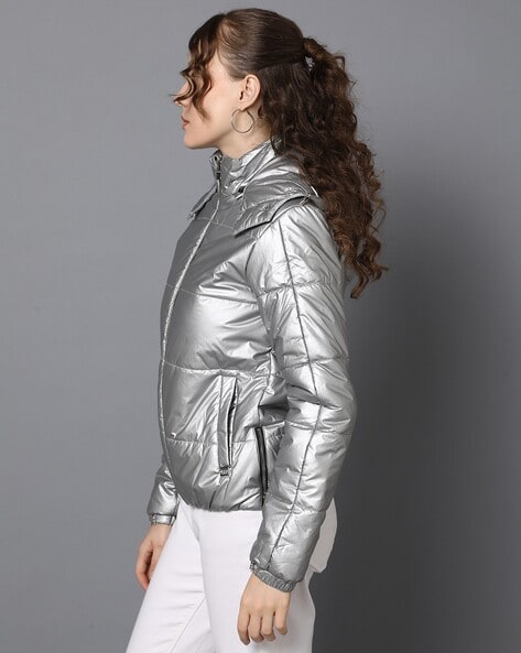 Ladies silver jacket best sale