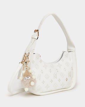styli Debossed Logo Baguette Bag with Adjustable Strap-picture-19