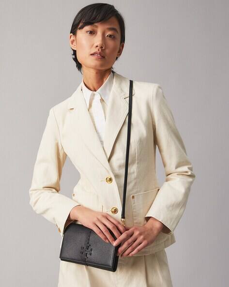 Buy Tory Burch Mcgraw Wallet Crossbody Bag | Black Color