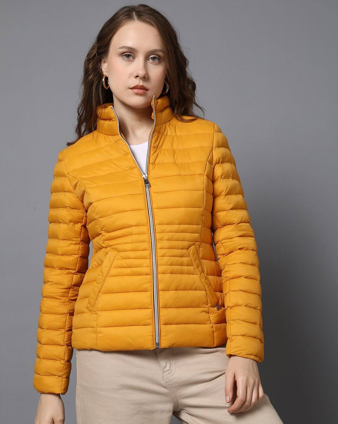 Buy Yellow Jackets Coats for Women by MADAME Online - Main Image