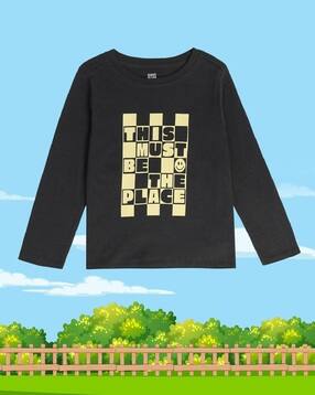 mini klub Boys Typographic Print Relaxed Fit Crew-Neck T-Shirt-picture-35