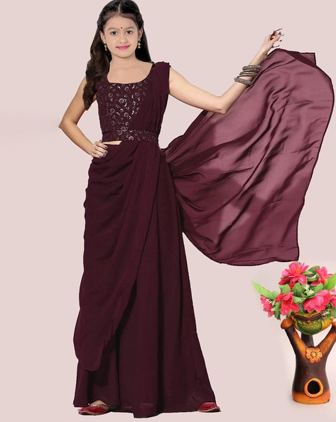 Buy Orange Dresses & Gowns for Women by ETHNOVOGUE Online | Ajio.com