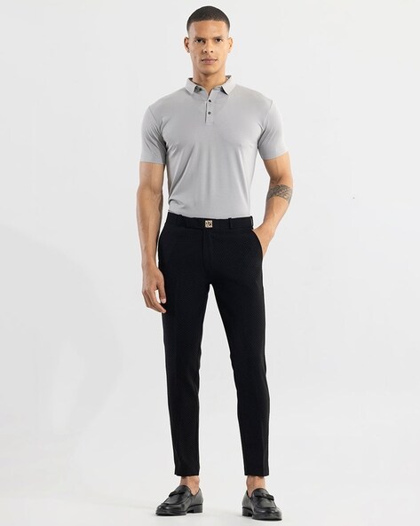 BOSS - Stretch-cotton slim-fit polo shirt with logo patch