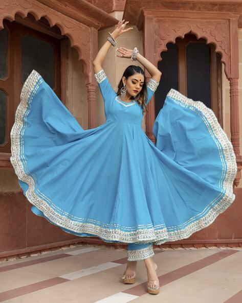 Vinay Pari Mahal Anarkali Suits DN 13922 Sky Blue