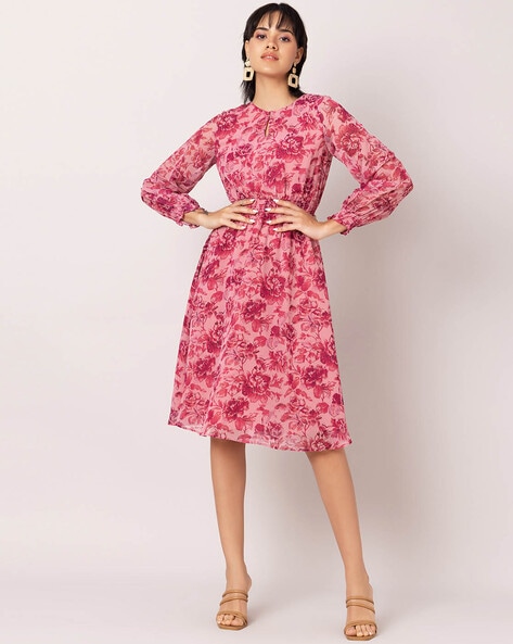 Buy Pink Dresses for Women by FABALLEY Online | Ajio.com