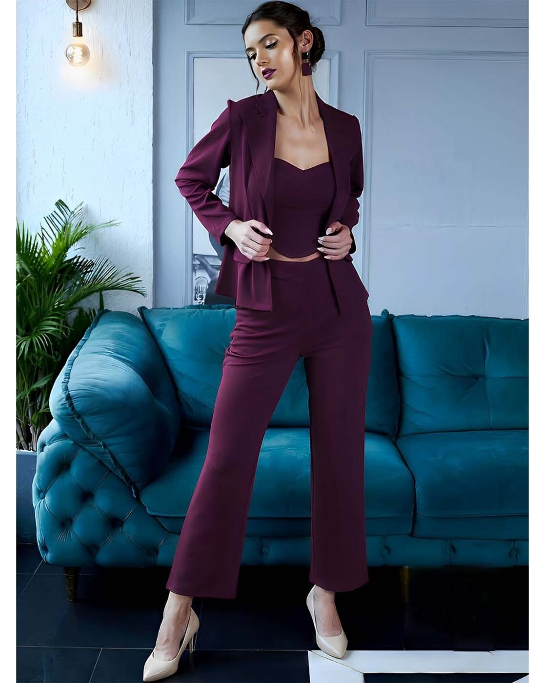 Buy Lilac Suit Sets for Women by SELVIA Online