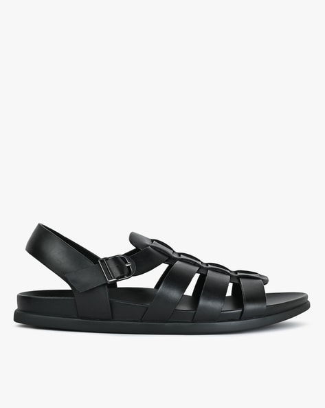 Inderpaul Men's Black Cross Strap Sandals | Aldo Shoes