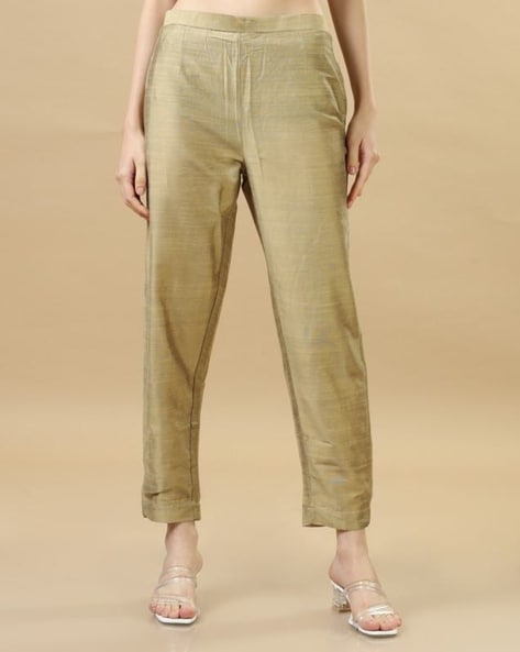 Buy Solids: Beige Women Pants Online