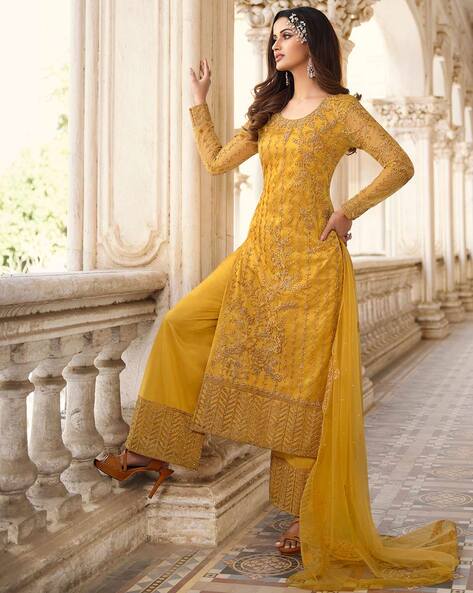 Cotton Jacquard Zari Woven Yellow Dress Material with Cotton Silk Dupa –  Safaa World