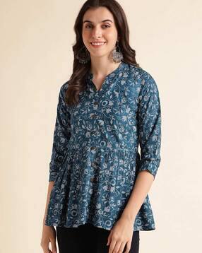 Floral Print Flared Tunic-image-44