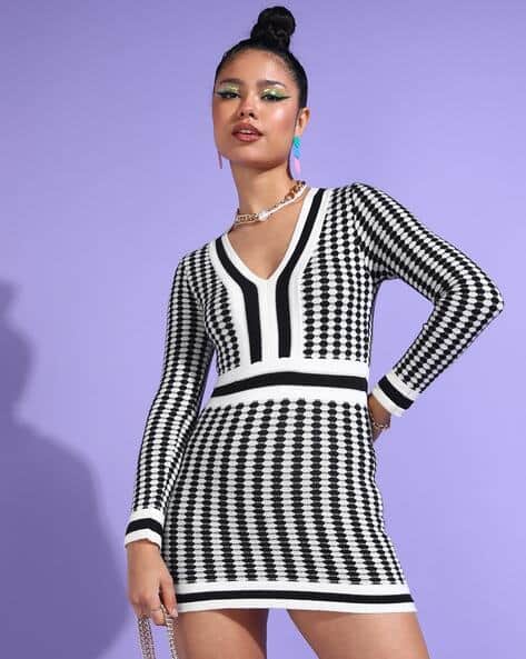 Buy Black & White Dresses for Women by Sheczzar Online