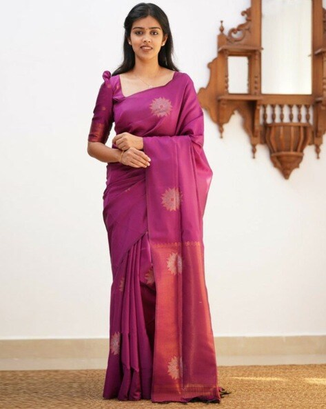 Buy Wine Sarees for Women by Nyrika Online