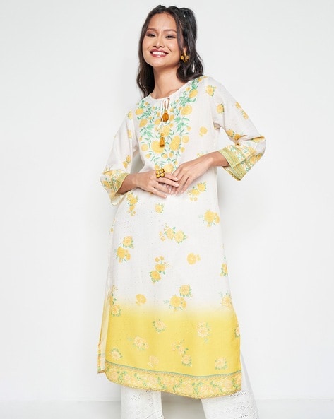 Buy White Kurtas for Women by Global Desi Online Ajio