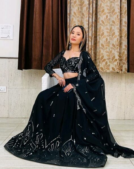 Classic Black Lehenga Choli for Women or Girls Designer Party Wear Ghagra  Chol Indian Wedding Reception Wear Lahnga Choli Bridesmaids Lengha - Etsy  Denmark