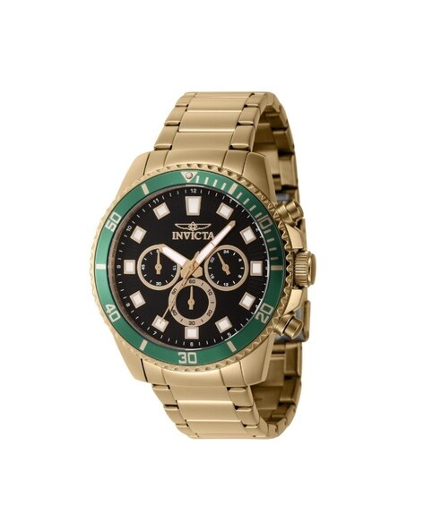 Invicta gold and online green watch