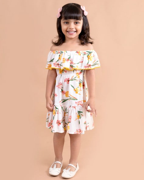 Floral print clearance dress for kids