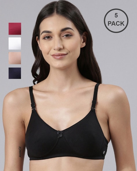 Pack of 5 Bras with Adjustable Straps