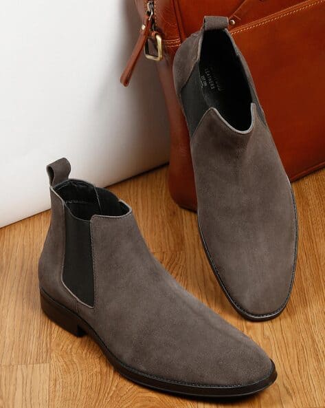 Buy Grey Boots for Men by TEAKWOOD LEATHERS Online