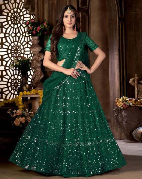 45+ Jaw Dropping Green Coloured Lehengas We Spotted For Your Intimate  Wedding! | Bridal lehenga, Bridal outfits, Lehenga designs