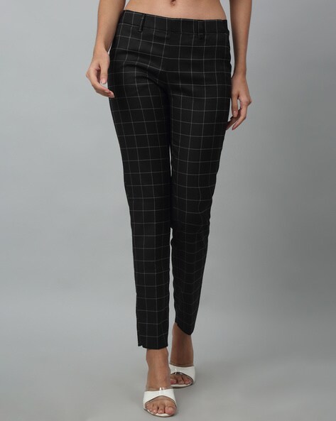 DKNY Womens Black Ankle Pant Plaid Straight leg Formal Pants Size 2P -  Walmart.com