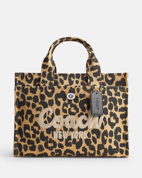 Coach leopard on sale wallet and tote for women