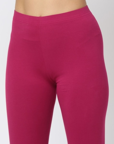 Dollar Women's Missy Pack of 1 Hot Pink Color Slim fit Comfortable Churidar  Leggings