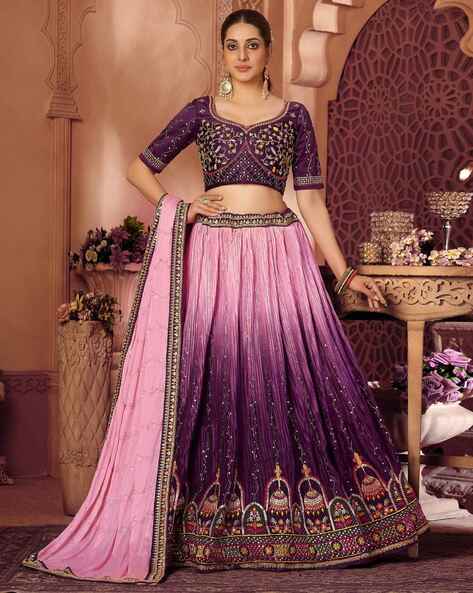 Buy online Women Pink Semi-stitched Lehenga Choli With Dupatta from ethnic  wear for Women by Embro Vision for ₹2650 at 62% off | 2024 Limeroad.com