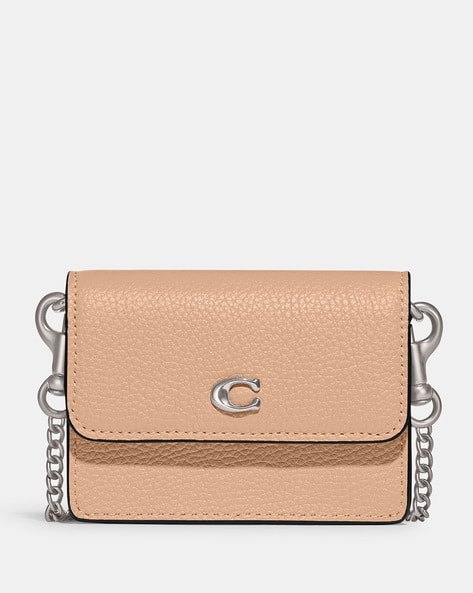 Buy Coach Half Flap Card Case Nude Pink Color Women AJIO LUXE