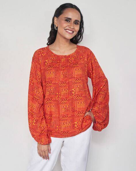 global desi orange tunic