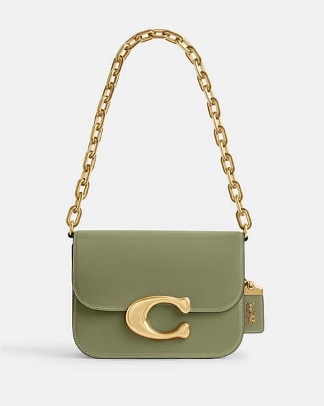 Buy Coach Idol Medium Bag | Green Color Women | AJIO LUXE