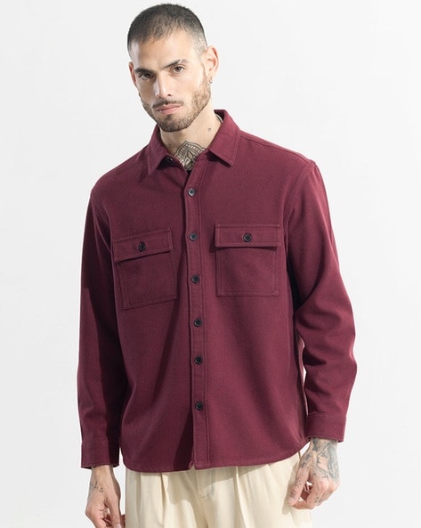 Clyster Relaxed Fit Overshirt with Flap Pockets