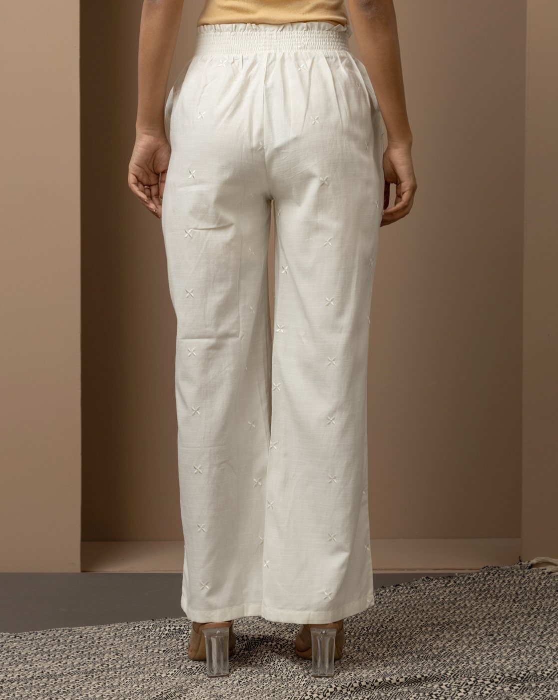 Buy Off White Pants for Women by LAKSHITA Online