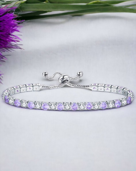 Buy Purple Bracelets & Bangles for Women by Jewels galaxy Online | Ajio.com