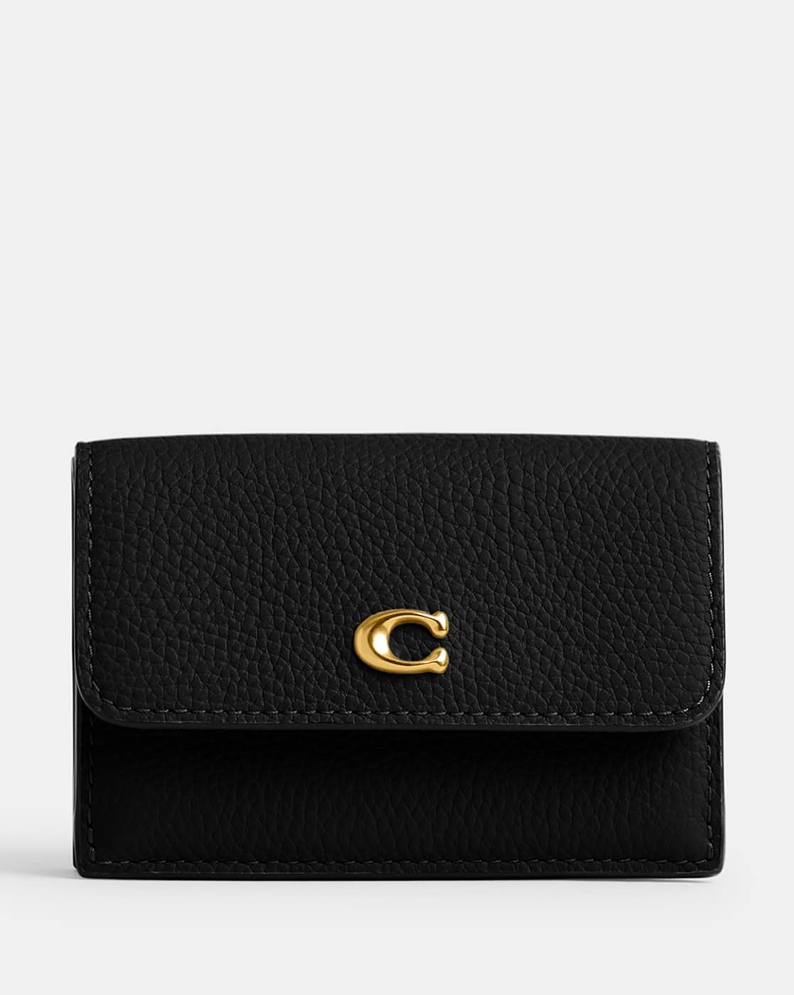 Buy Coach Mini Tri-Fold Wallet | Black Color Women | AJIO LUXE