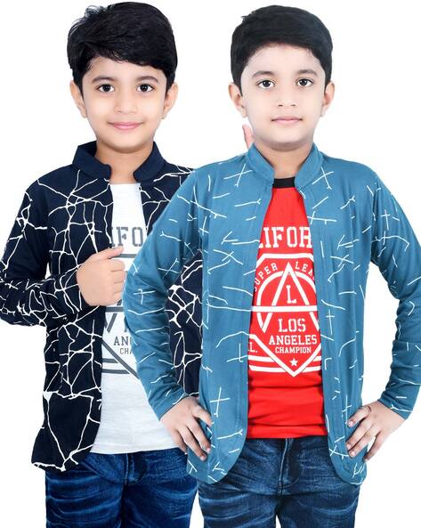 Lycra Cotton Shirts & T-Shirts Boys T Shirt With Yellow Jacket, Size: 28.0  at Rs 400/piece in New Delhi