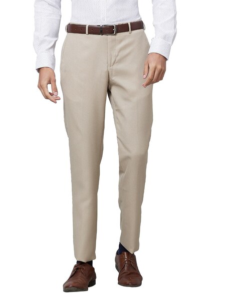 Buy Beige Trousers & Pants for Men by PARK AVENUE Online