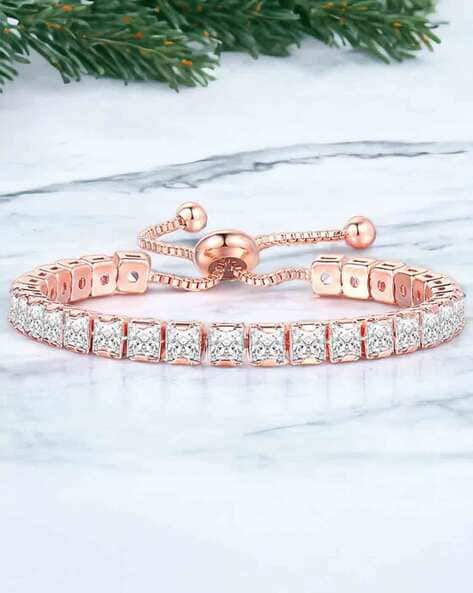 Delicate Diamond Inspired Rose Gold Tennis Bracelet | Alexandra Marks  Jewelry