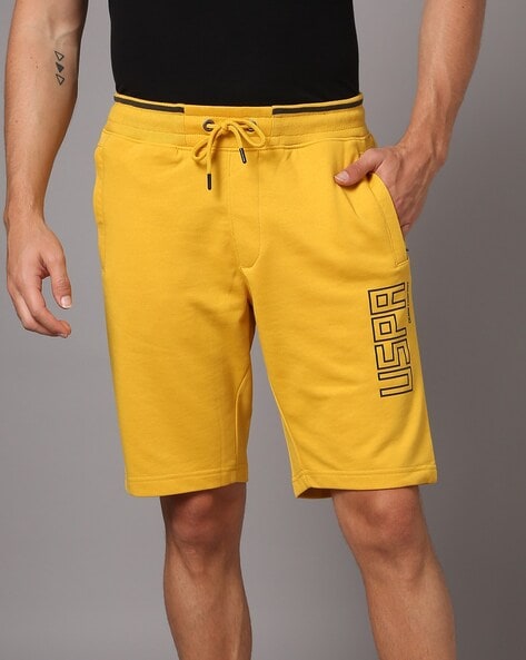 Buy Mustard Yellow Shorts 3 4ths for Men by U.S. Polo Assn. Online Ajio