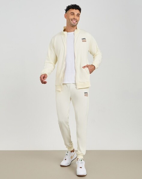 Buy Cream Track Pants for Men by Styli Online