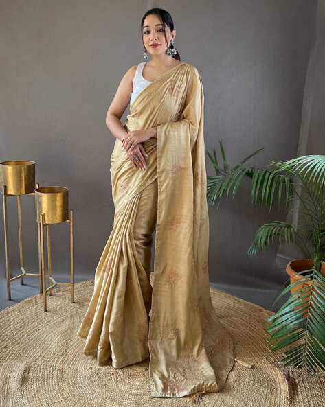 Beige, Orange Beige And Orange Color Silk Wedding Traditional Saree, With  Blouse at Rs 6699 in Surat