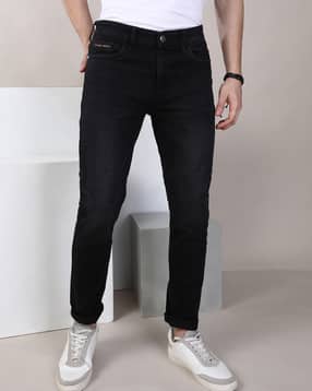 Men Lightly Washed Slim Fit Jeans