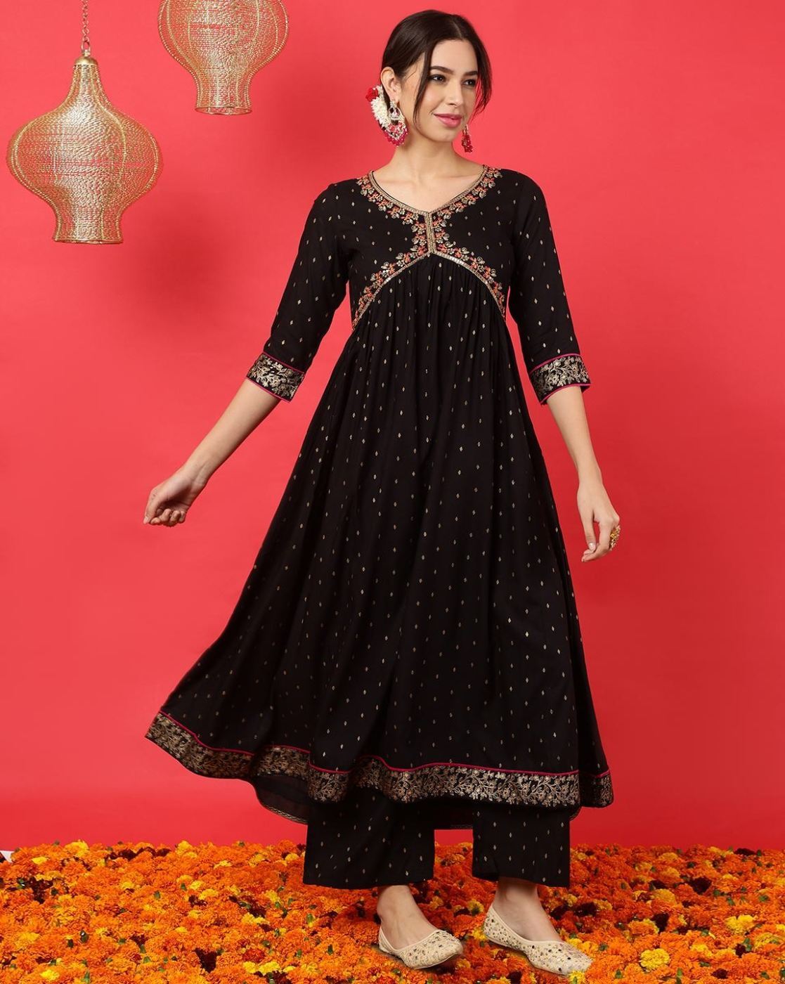 Buy Latest Black Color Salwar Kameez Online at Best Price