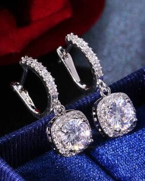jewels galaxy Women Silver-Plated Stone-Studded Earrings-picture-35