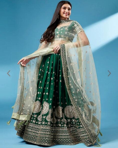 Green Lehenga Choli for Women or Girls Ready to Wear Georgette Indian  Wedding Partywear Lengha Choli - Etsy