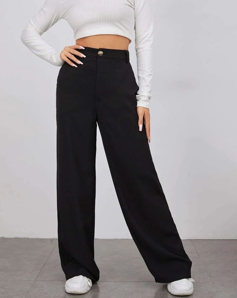 Buy Peach Trousers & Pants for Women by Centrestage Online | Ajio.com