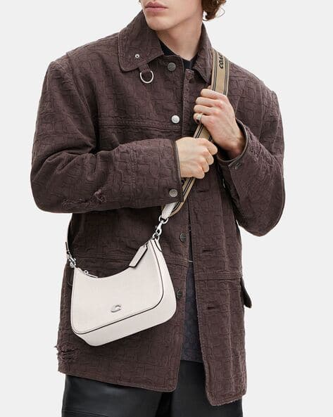 Buy Coach Hobo Mini Crossbody | Off-White Color Men | AJIO LUXE