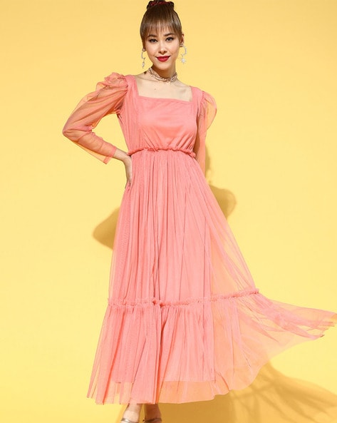 Buy Peach Dresses for Women by U & F Online