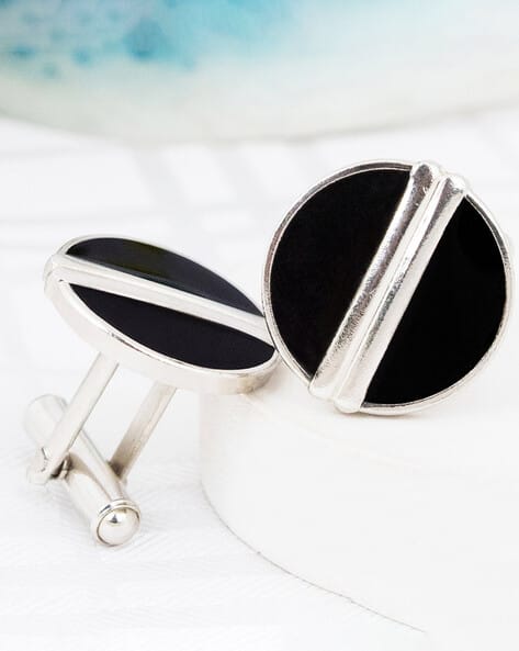 Men Silver-Plated Cufflinks